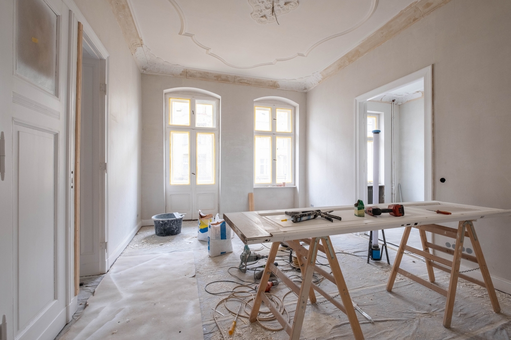 Home,Renovation,,Apartment,Room,During,Refurbishment